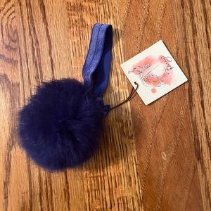 Rabbit hair tie royal blue never used